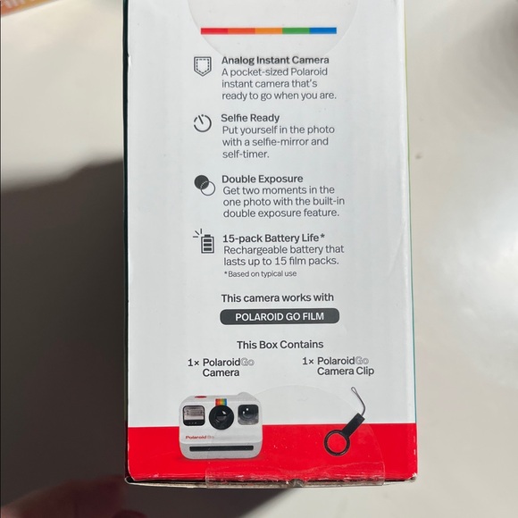 Polaroid Go Instant Camera with Clip - White - Picture 2 of 3